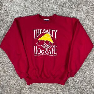 Vintage Salty Dog South Beach Marina Graphic Spellout Crewneck Streetwear 90s